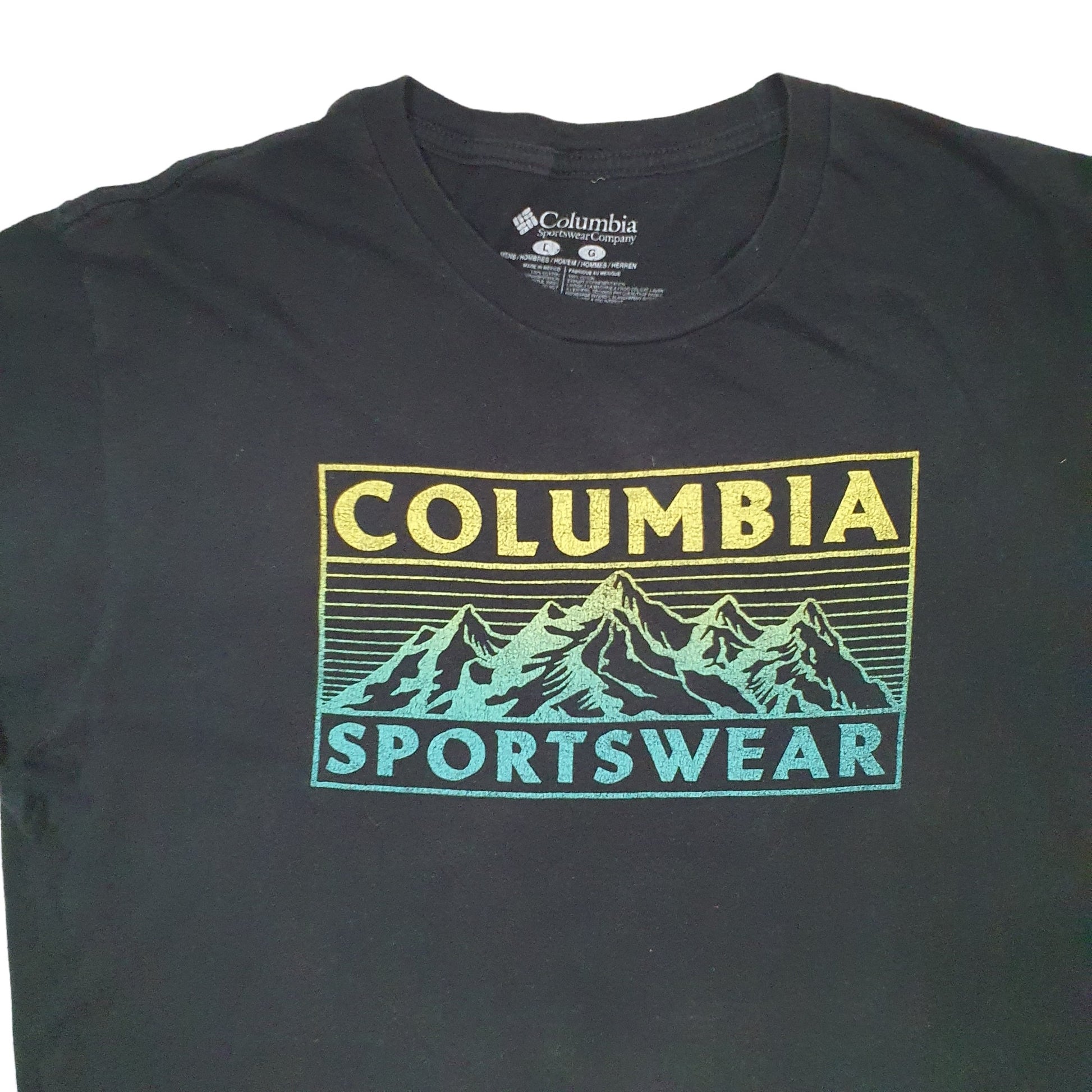 Mens Black Columbia Sportswear  Short Sleeve T Shirt