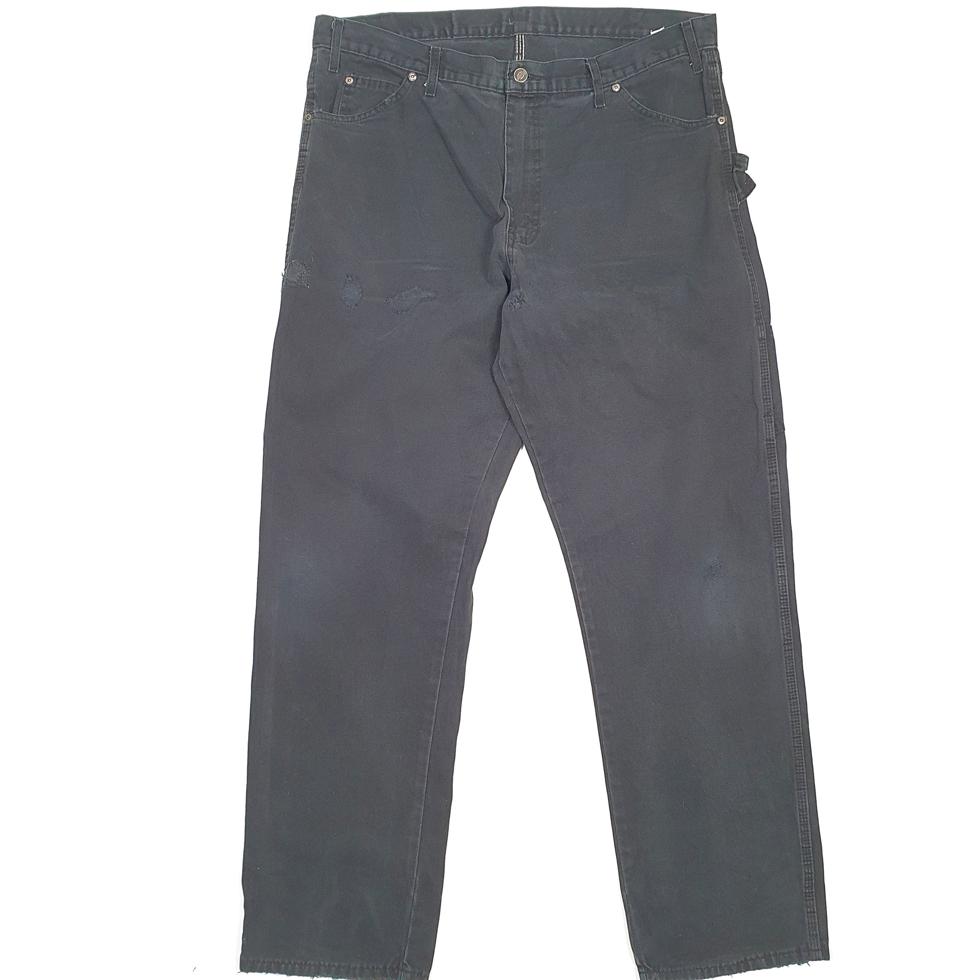 Mens Dickies Black Carpenter Trousers W38 L34 Black