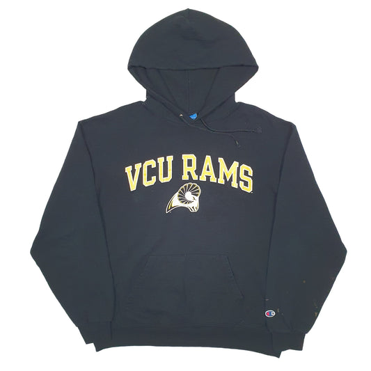 Mens Black Champion VCU Rams USA College Hoodie Jumper