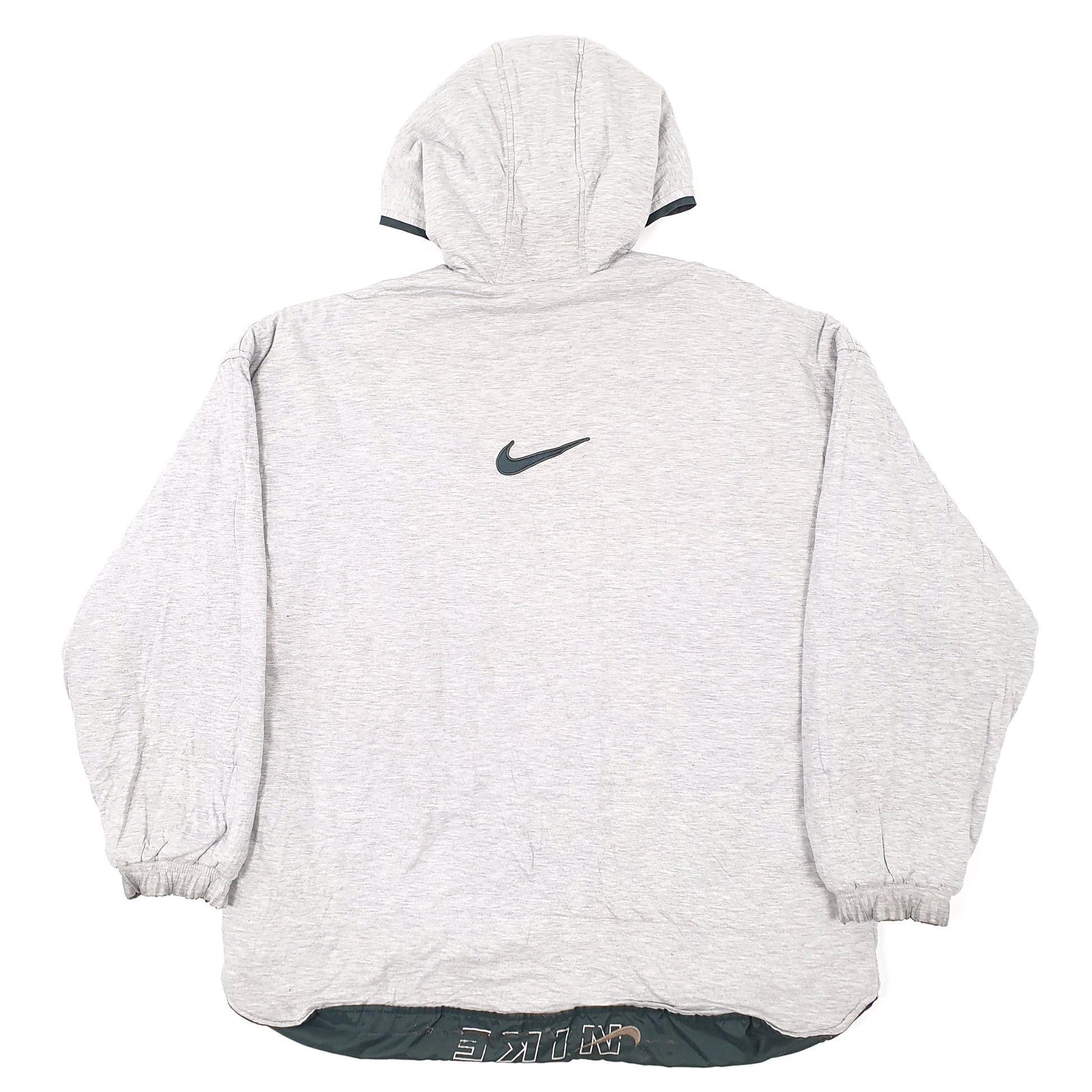 Mens Grey Nike Vintage 1990s Reversible Softshell Jacket Coat