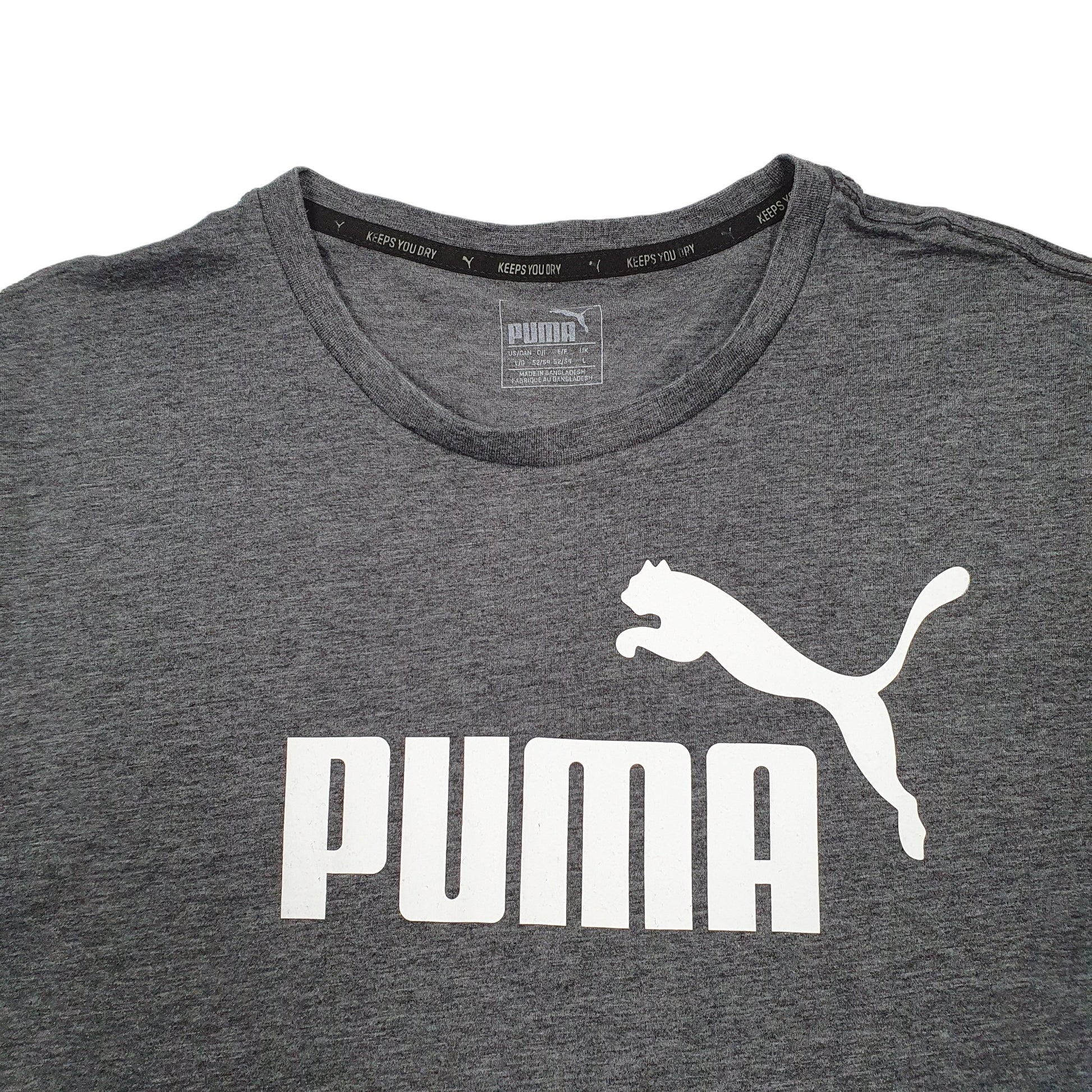 Puma Short Sleeve T Shirt Grey