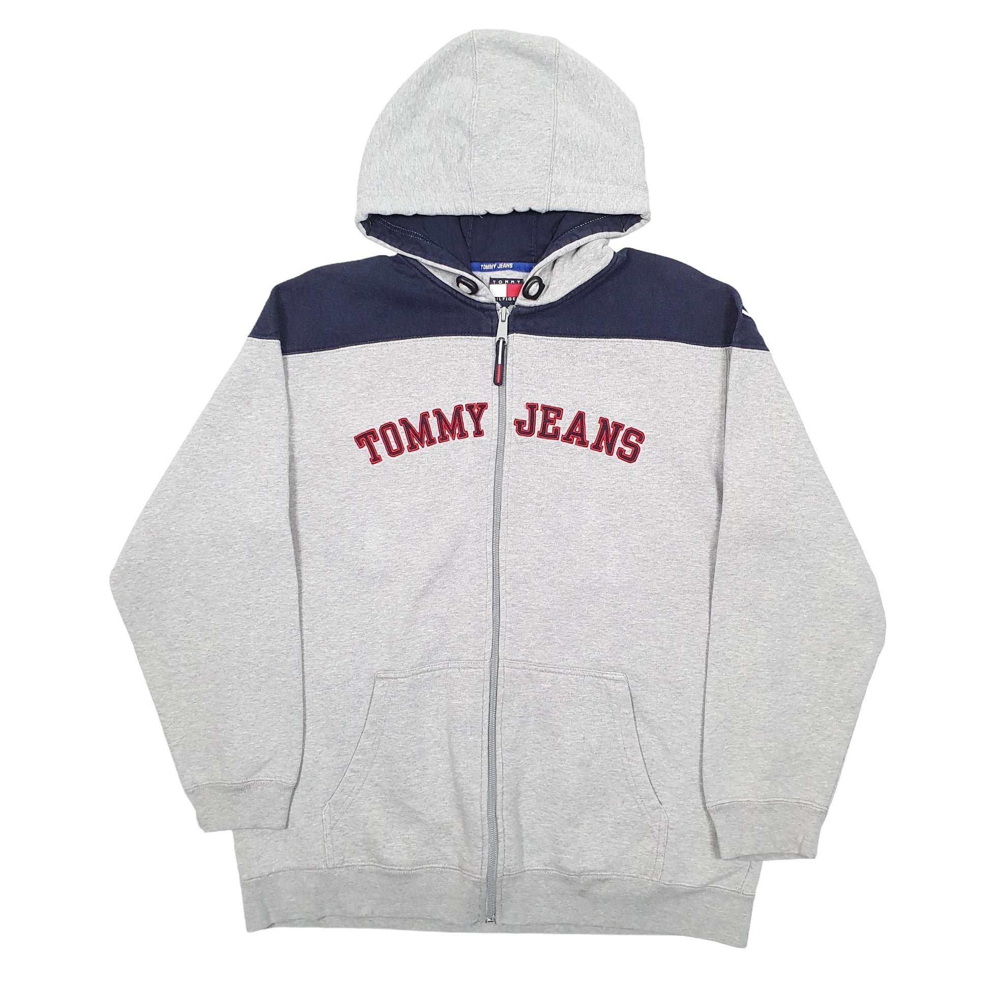Mens Grey Tommy Hilfiger Spellout Hoodie Jumper
