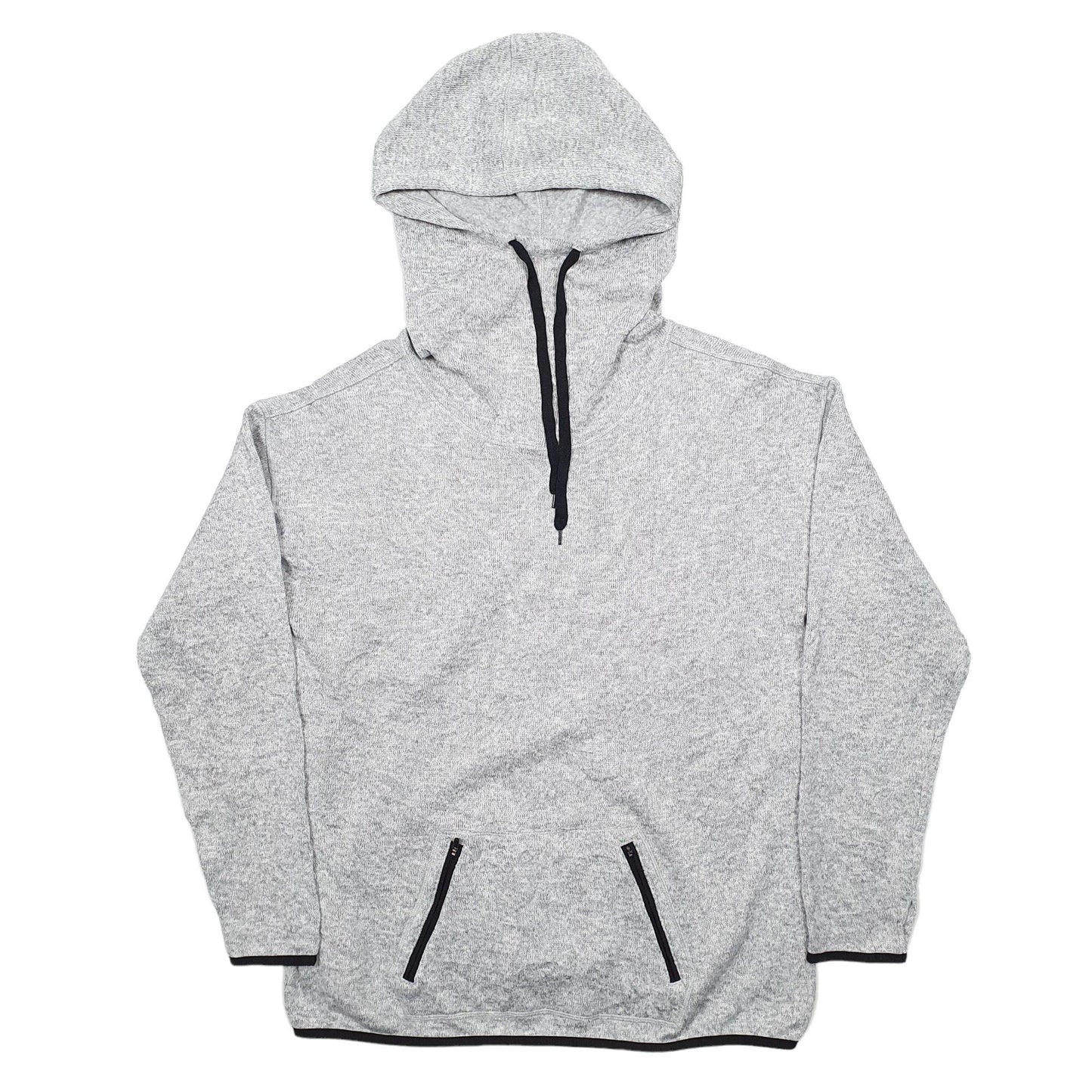 Mens Grey Champion Turtleneck Hoodie Jumper
