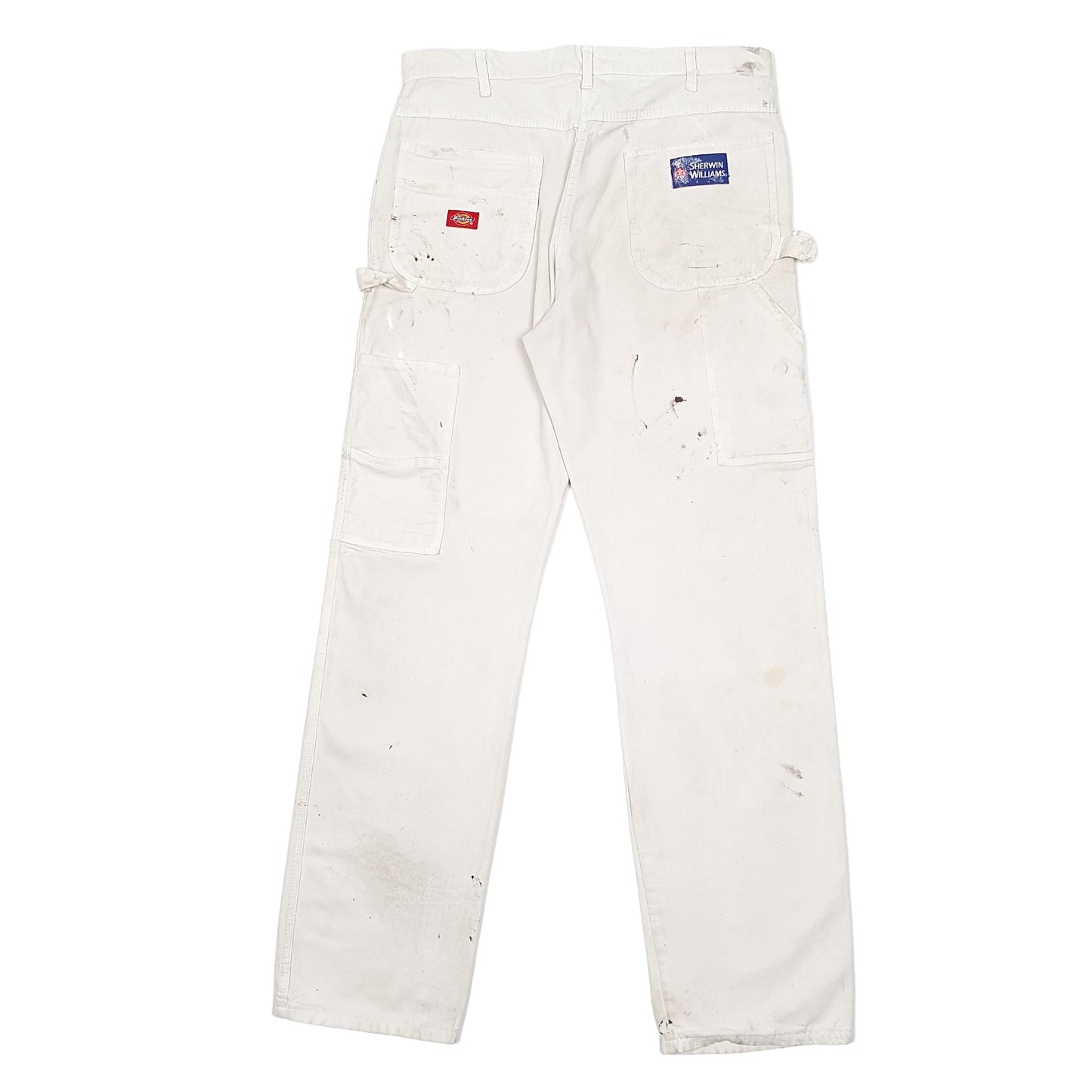 Mens White Dickies  Carpenter Trousers