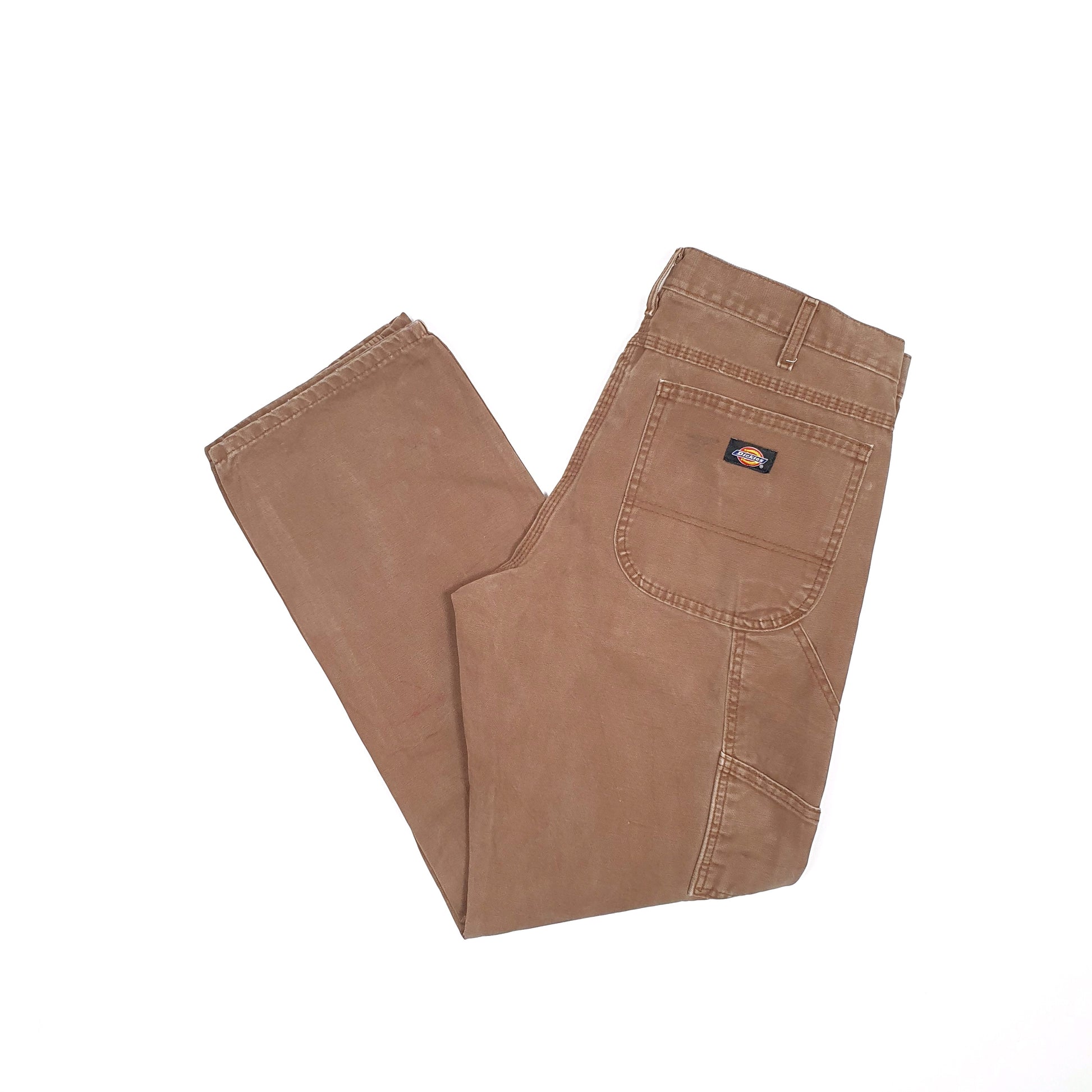 Mens Dickies Brown Carpenter Trousers W32 L31 Brown