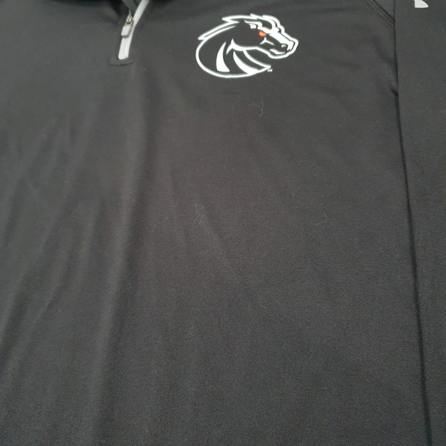 Mens Black Under Armour Boise State Broncos Football Active Quarter Zip Jumper