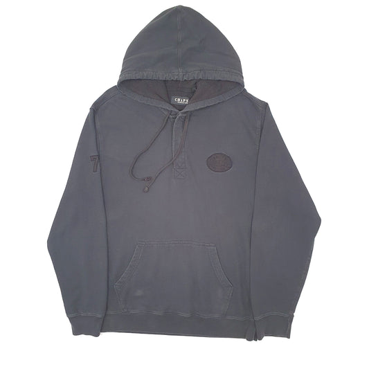 Mens Black Chaps Quarter Zip Hoodie Jumper