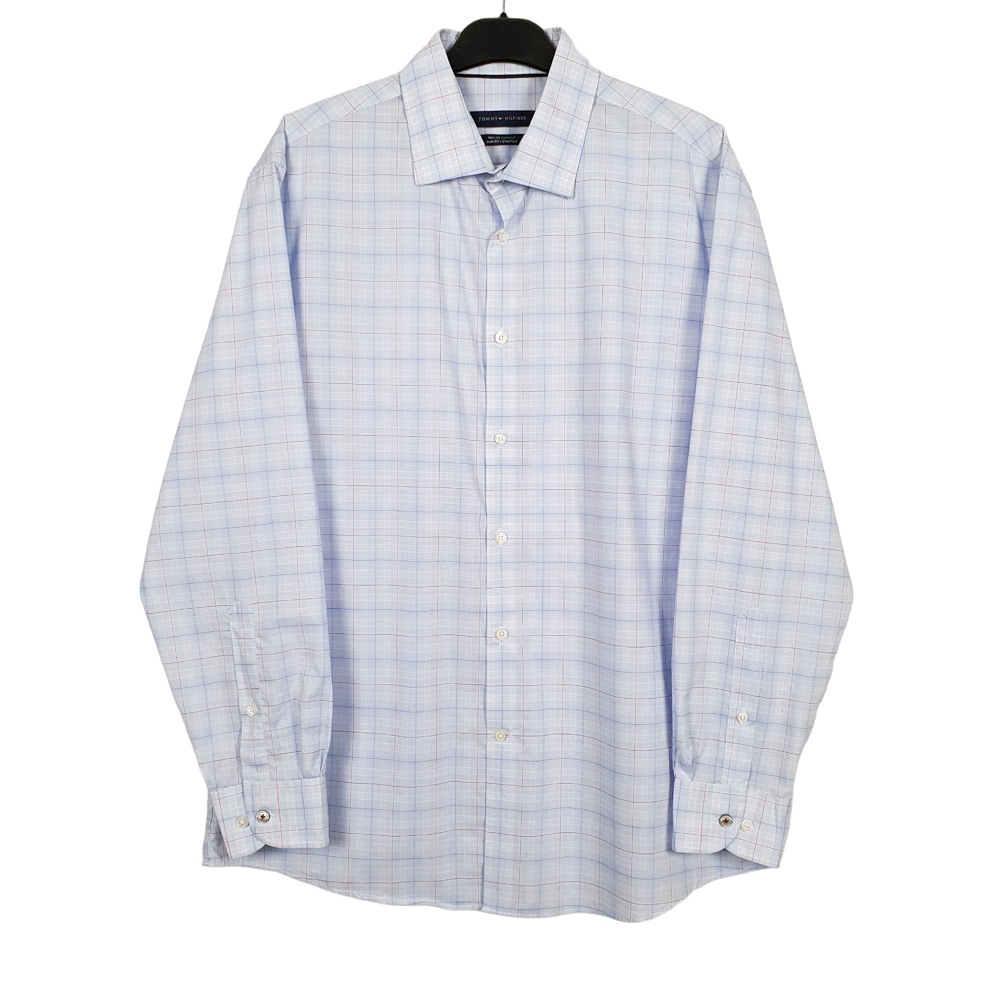 Tommy Hilfiger Long Sleeve Regular Fit Check Shirt Blue