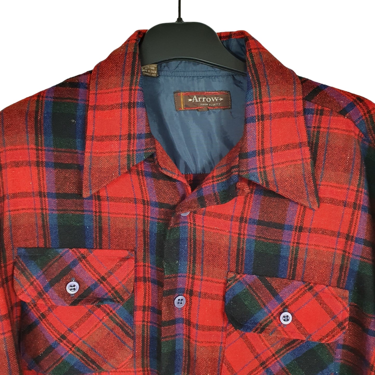 Arrow Flannel Shacket Long Sleeve Regular Fit Check Shirt Red