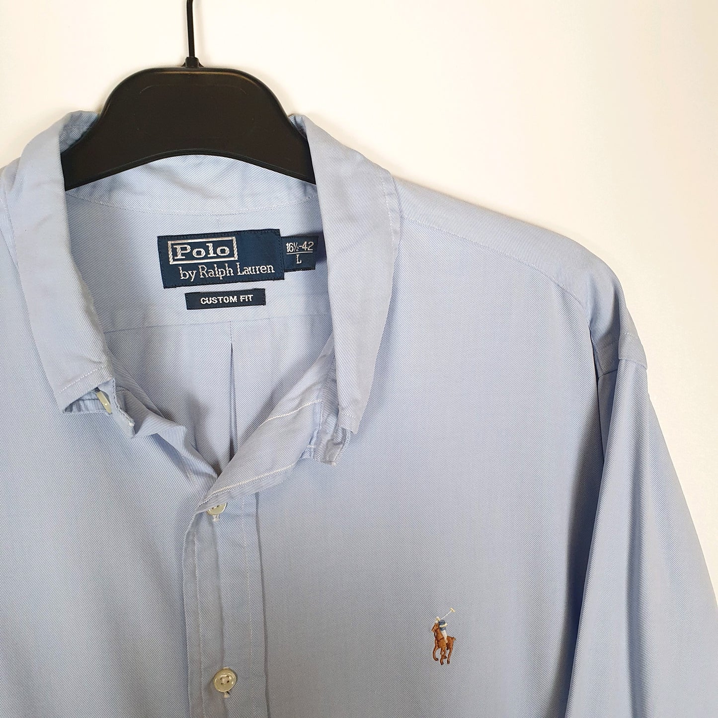 Polo Ralph Lauren Long Sleeve Custom Fit Shirt Blue