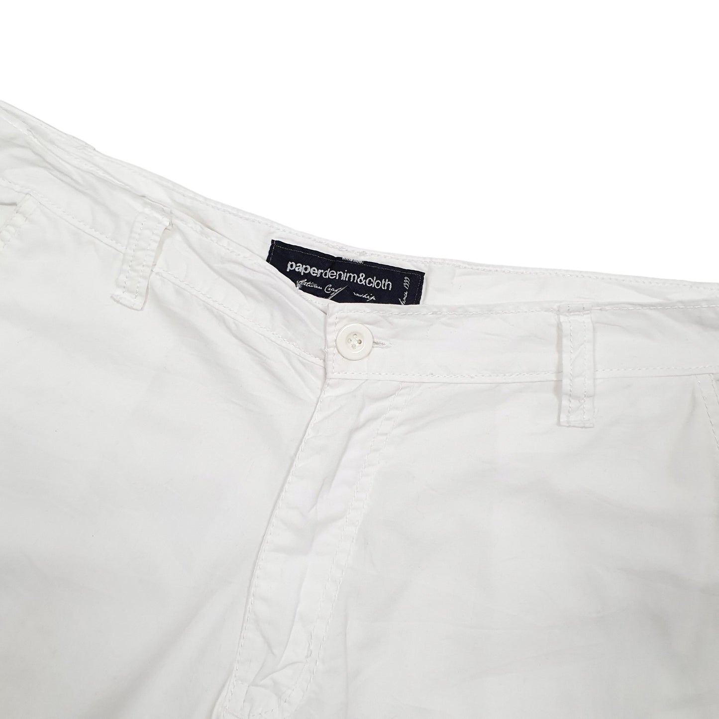 Mens White Paper Denim & Cloth  Cargo Shorts