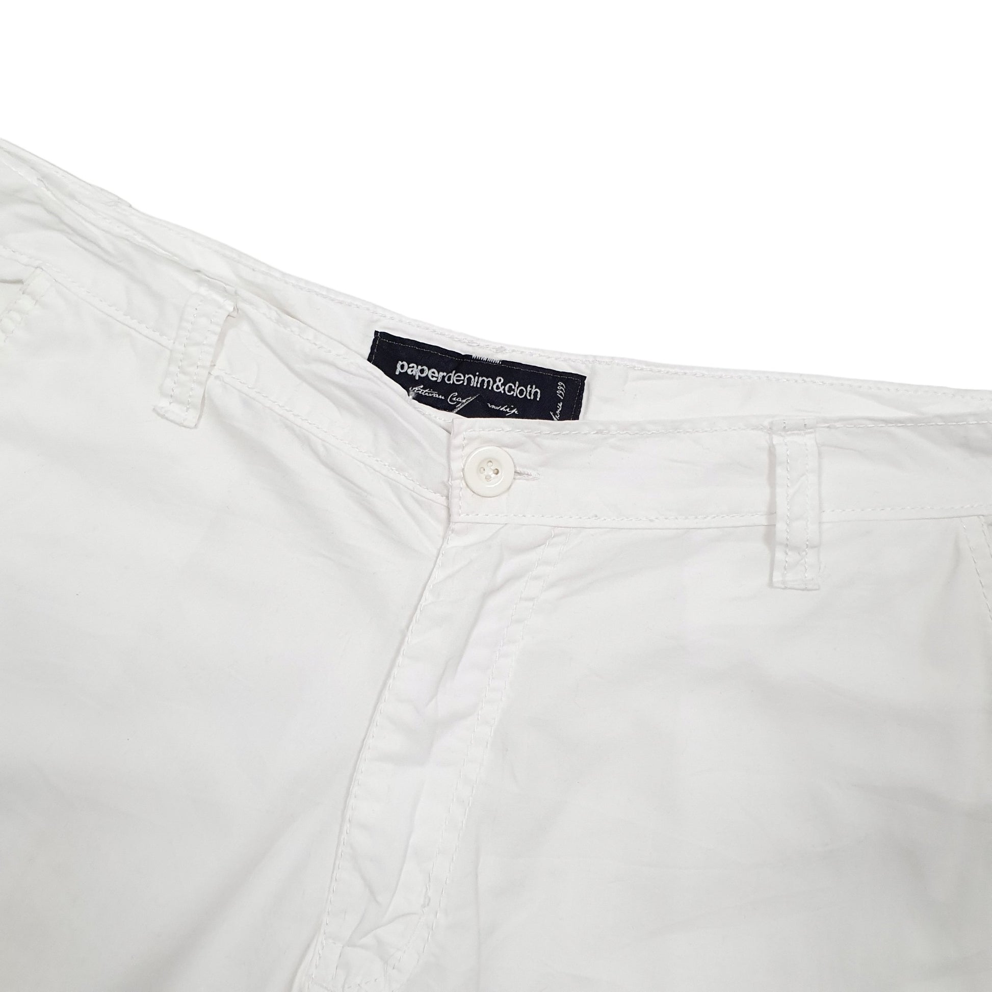 Mens White Paper Denim & Cloth  Cargo Shorts