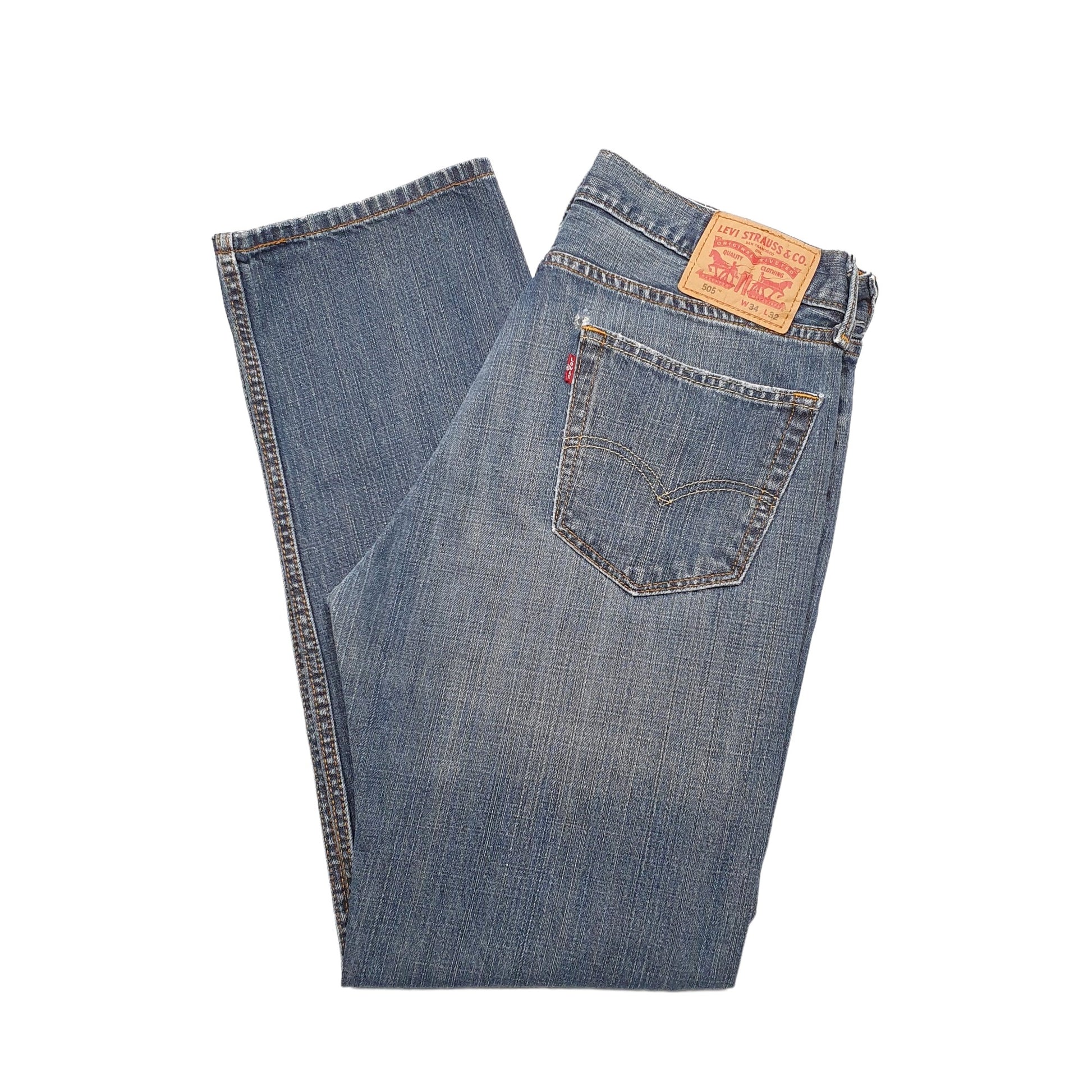 Levis 505 Regular Fit Jeans W34 L32 Blue