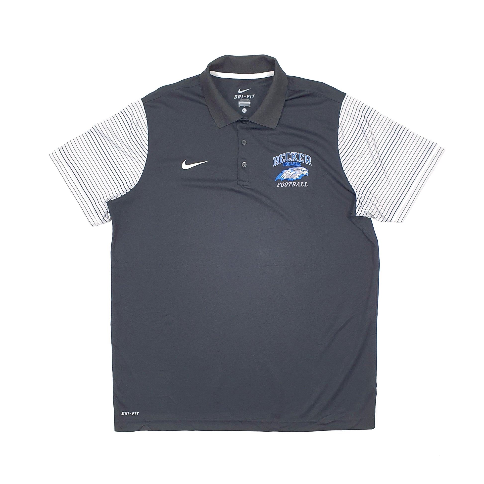 Nike Dri Fit USA College Football Short Sleeve Polo Shirt Black