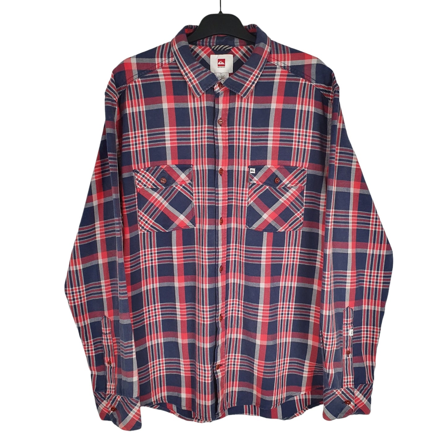 Quicksilver Flannel Shacket Long Sleeve Regular Fit Check Shirt Red