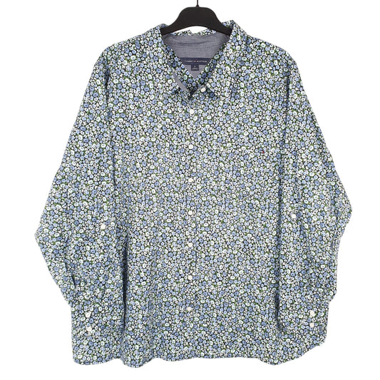 Womens Blue Tommy Hilfiger Floral Long Sleeve Shirt