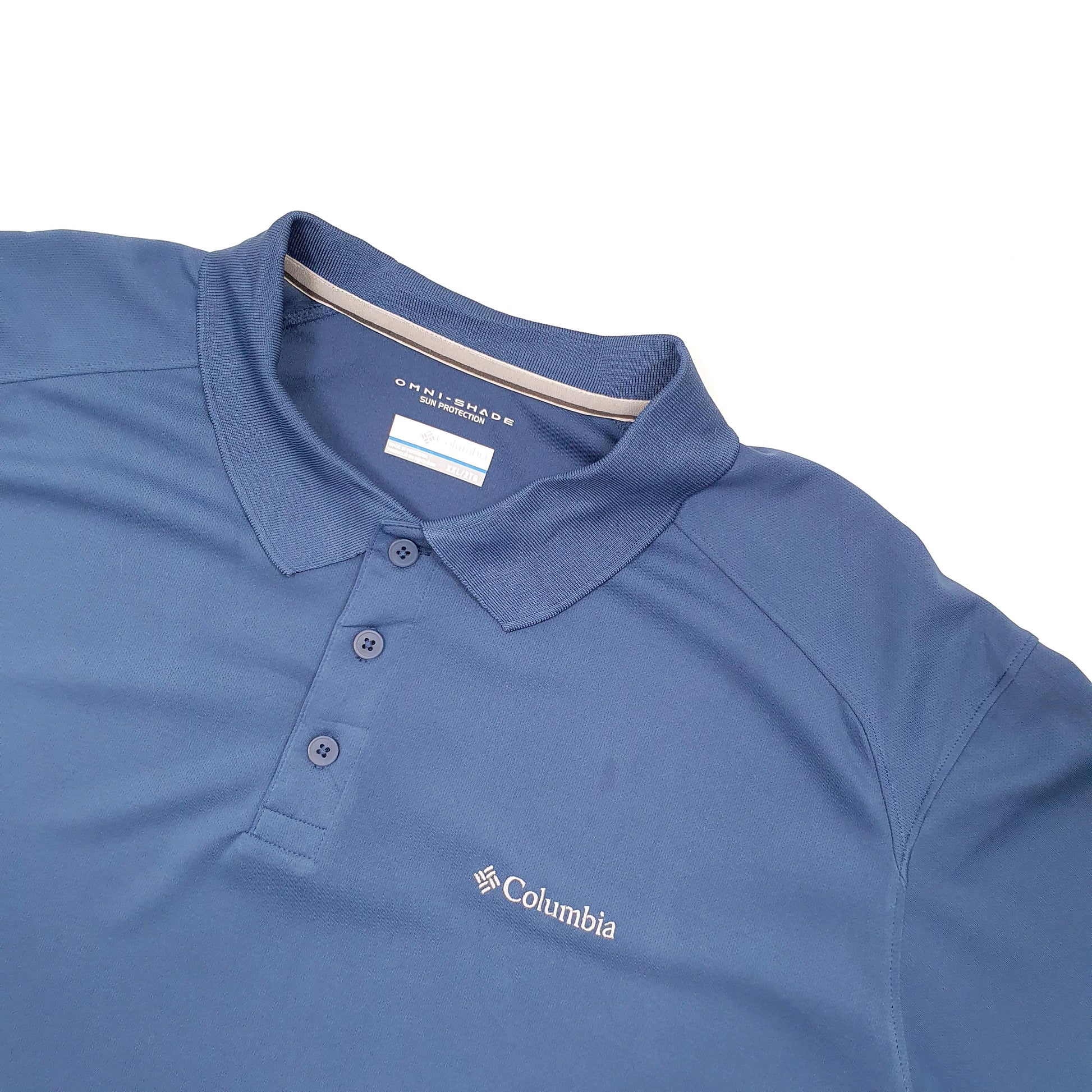 Columbia Sportswear Active Short Sleeve Polyester Polo Shirt Blue