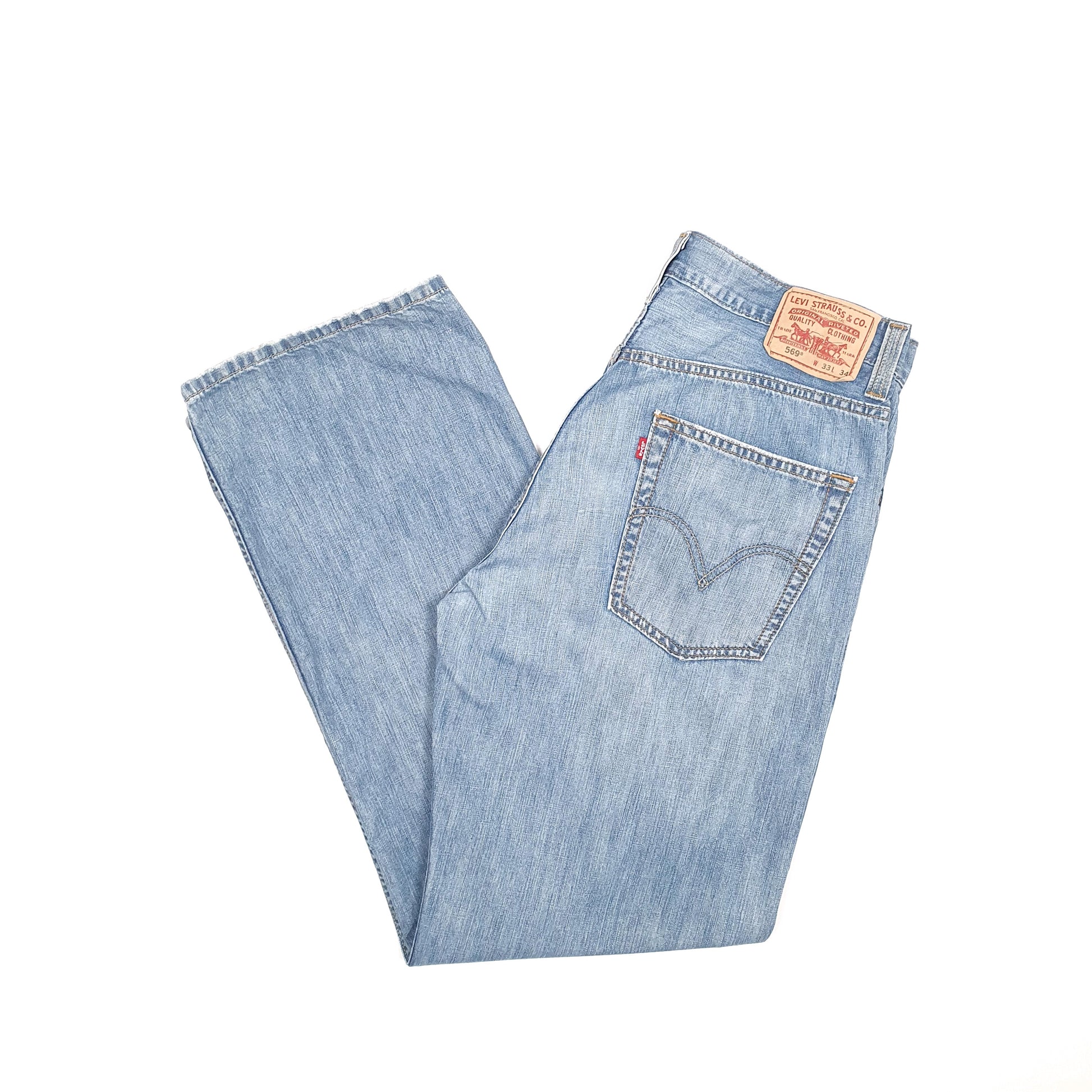 Levis 569 Loose Fit Jeans W33 L32 Blue