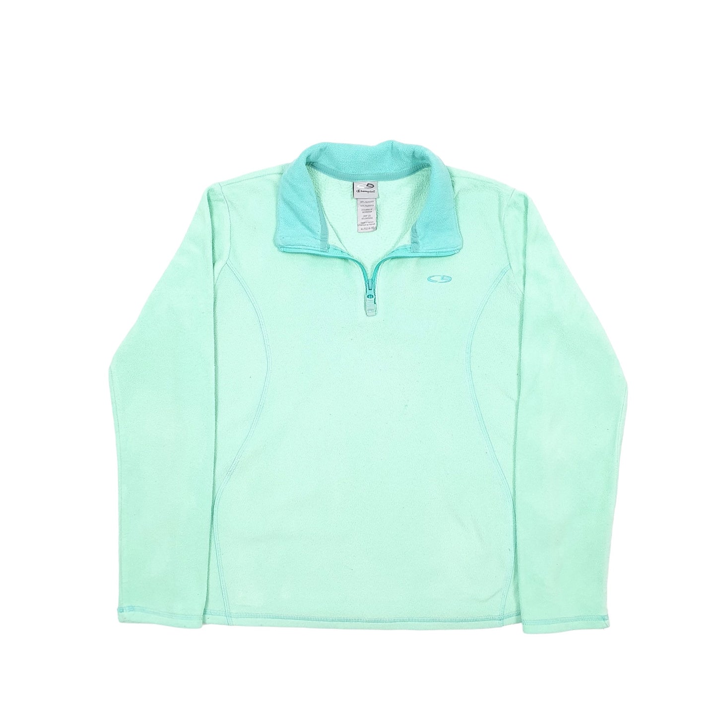 Champion Womens Quarter Zip Fleece XS Green