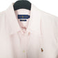 Ralph Lauren Long Sleeve Custom Fit Striped Shirt Pink