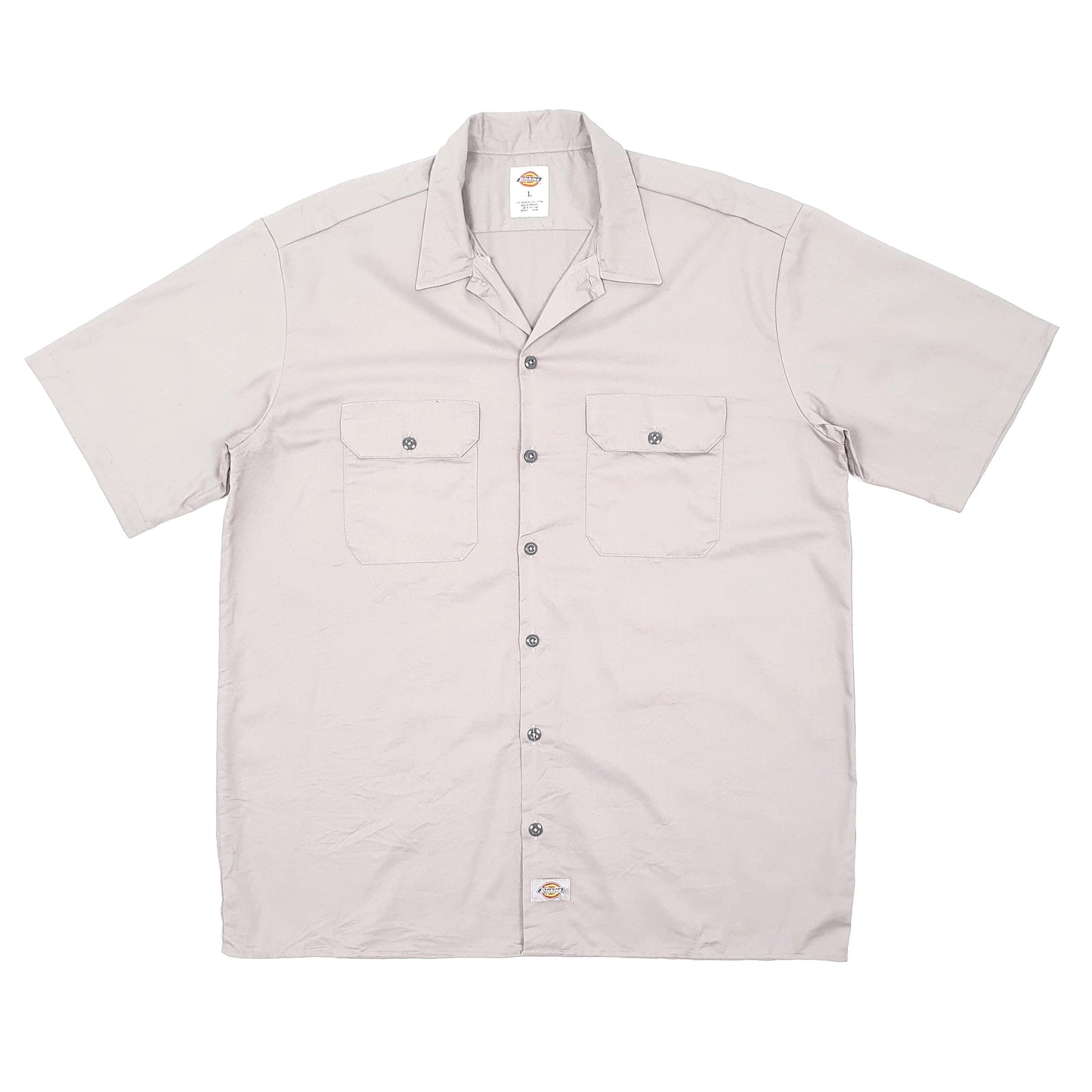 Mens Grey Dickies Workwear Short Sleeve Shirt