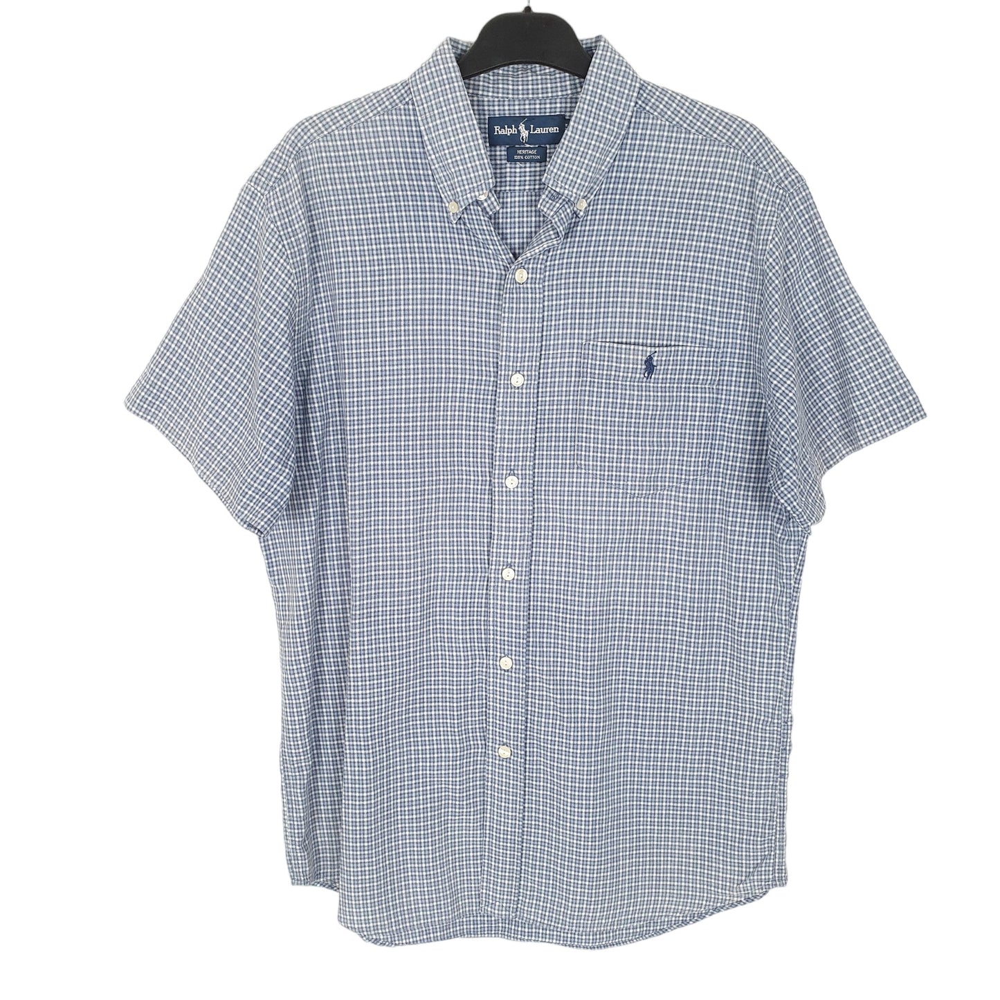 Ralph Lauren Short Sleeve Regular Fit Check Shirt Blue
