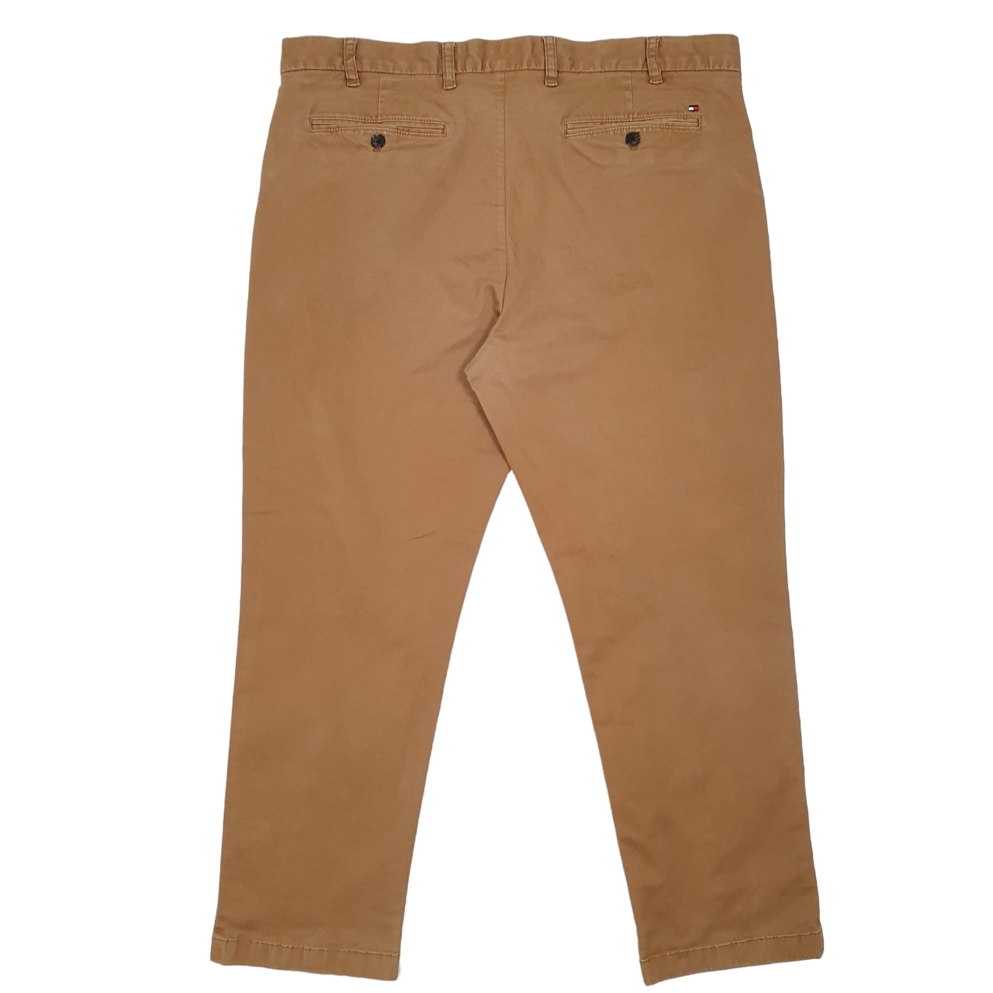 Mens Tan Tommy Hilfiger Tapered Custom Chino Trousers
