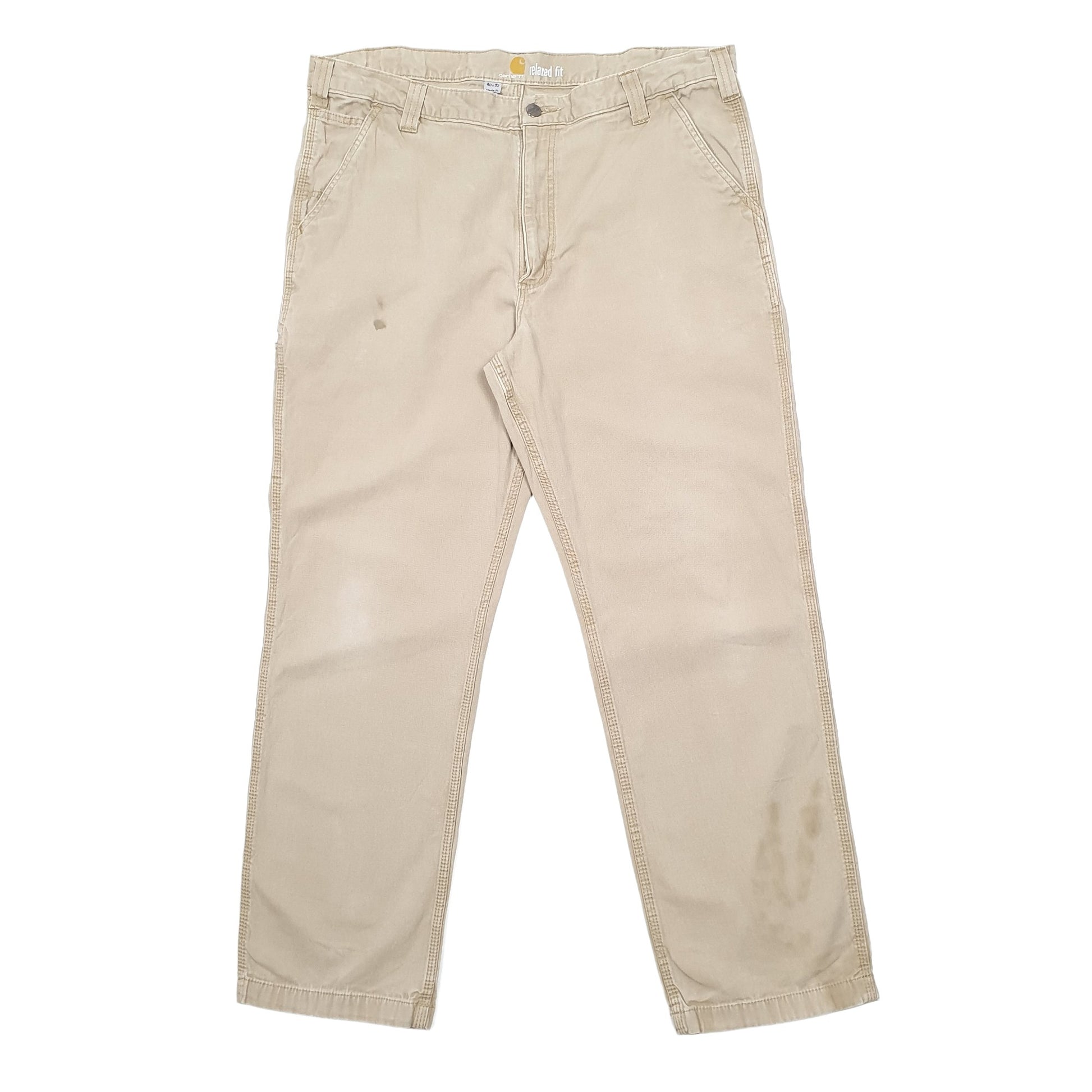Mens Beige Carhartt  Carpenter Trousers