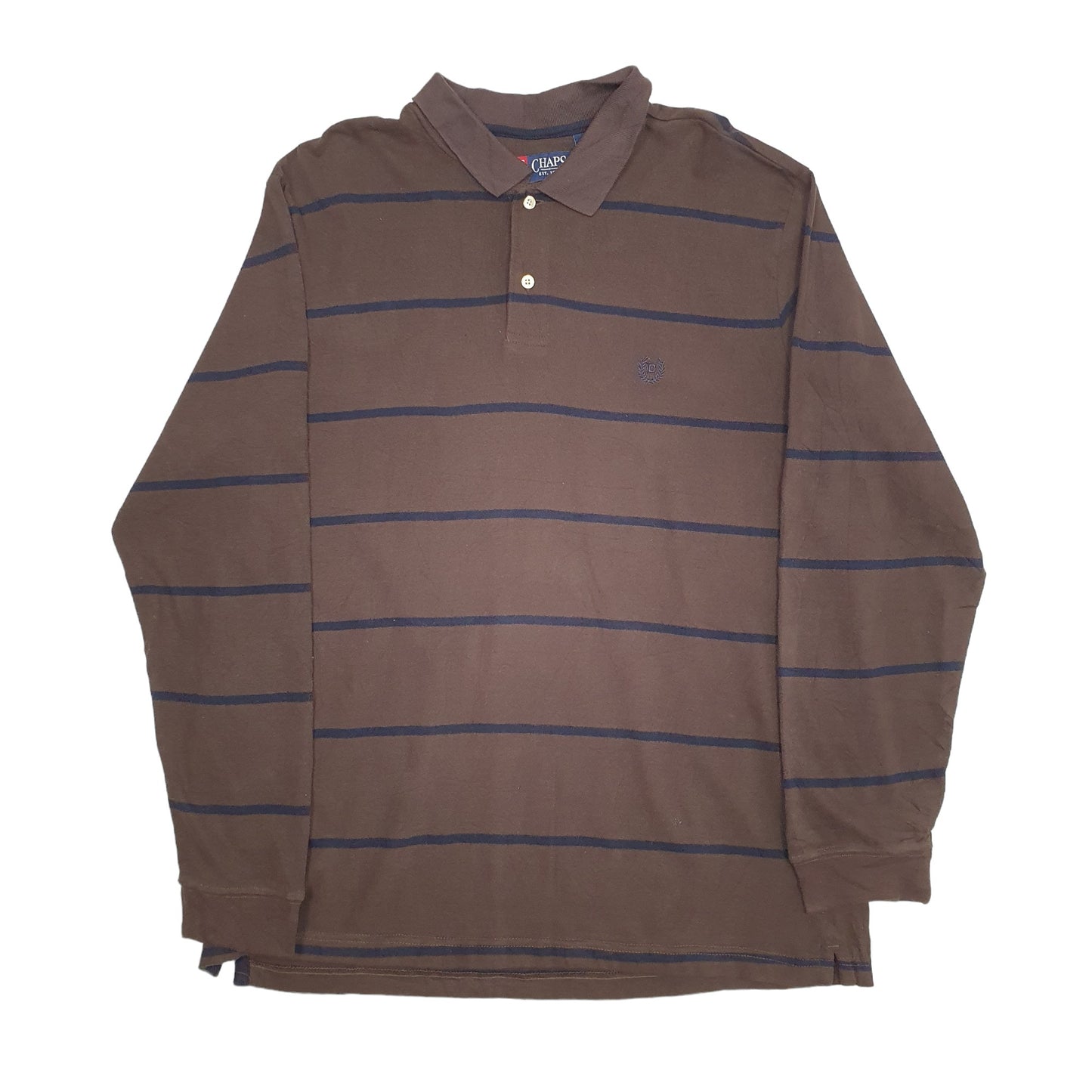Chaps Long Sleeve Polo Shirt Brown