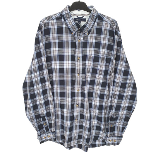 Tommy Hilfiger Flannel Long Sleeve Regular Fit Check Shirt Blue