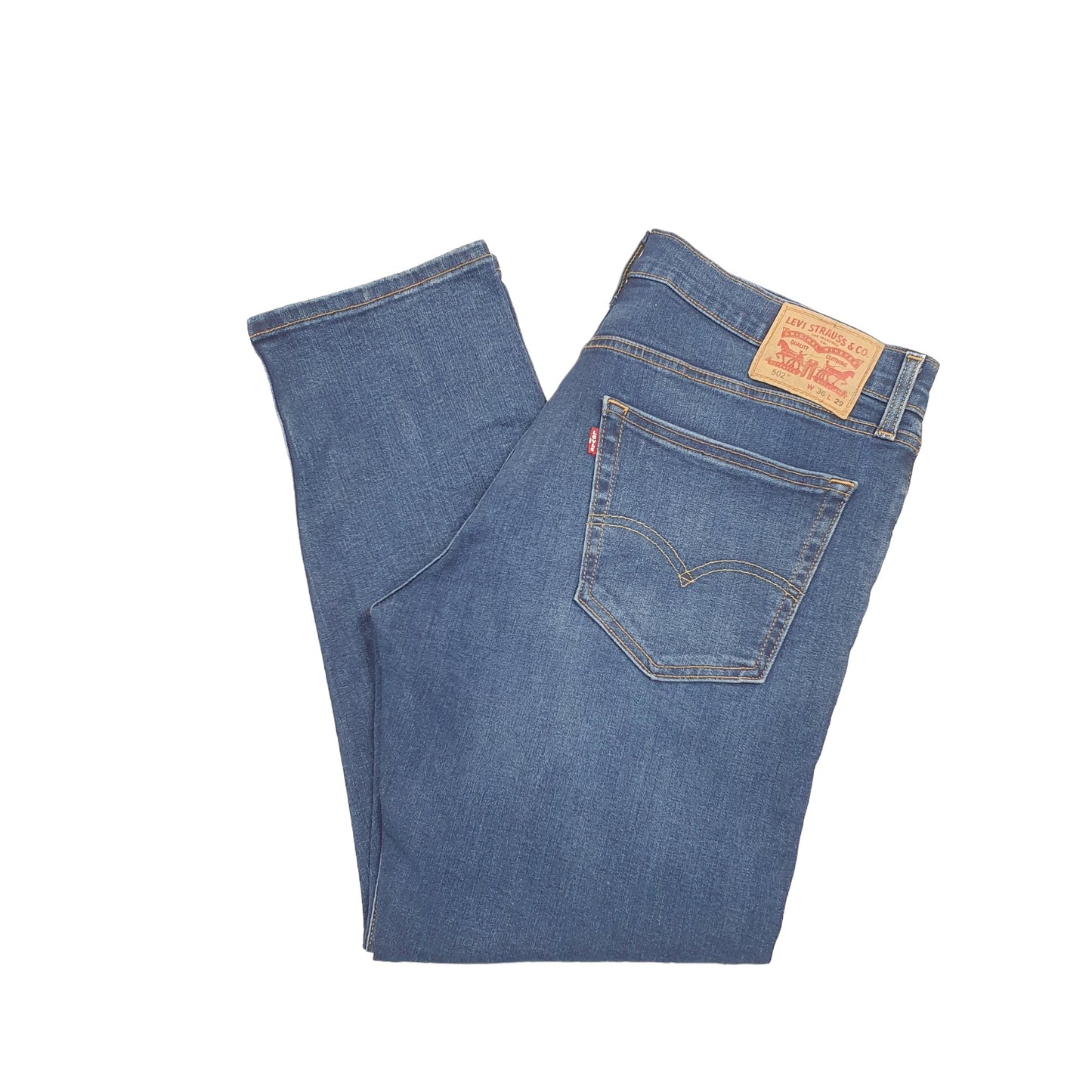 Levis 502 Regular Fit Tapered Jeans W36 L28 Blue