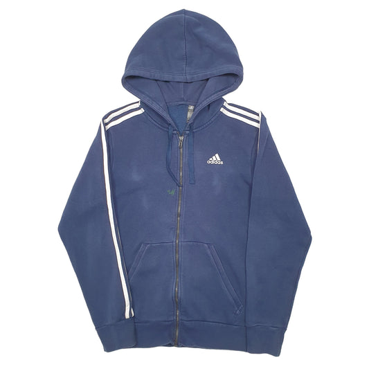 Mens Blue Adidas Full Zip Jumper