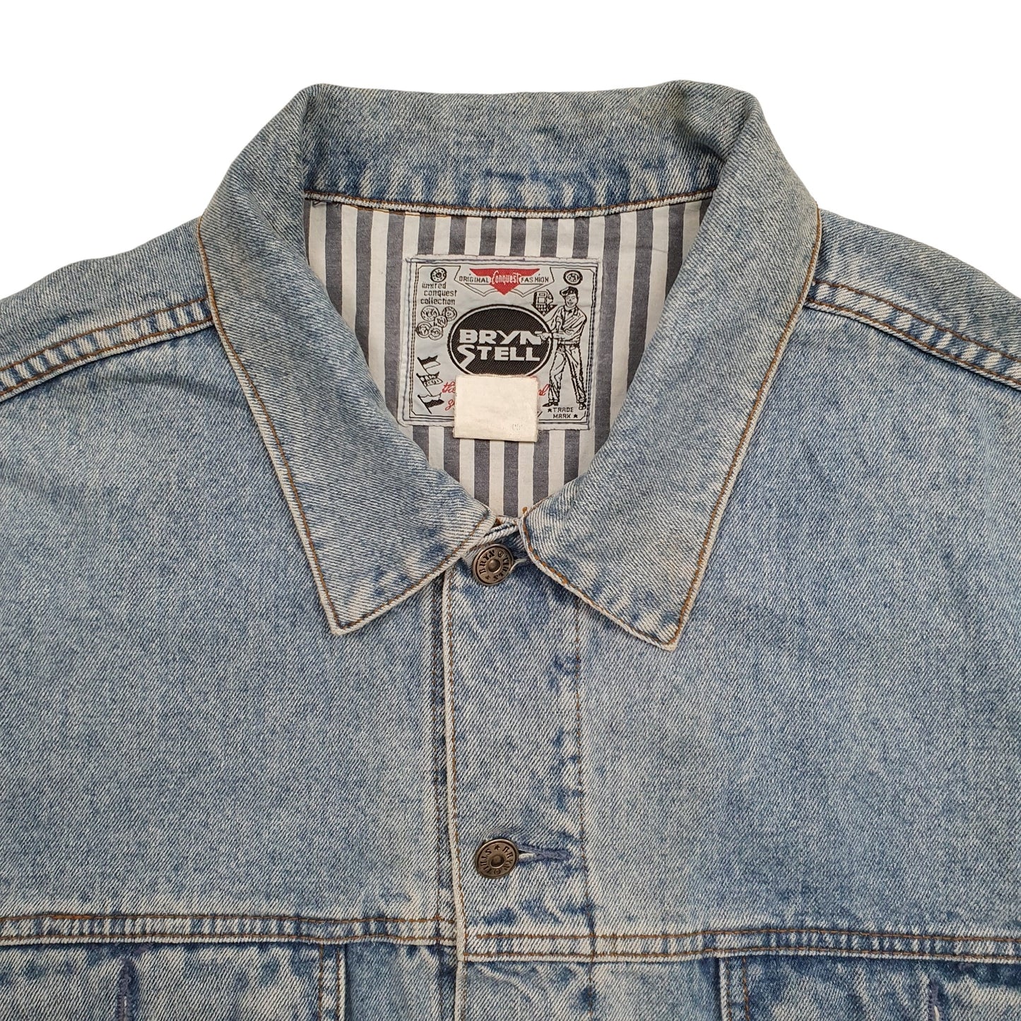 Mens Blue Bryn Stell  Denim Jacket Coat