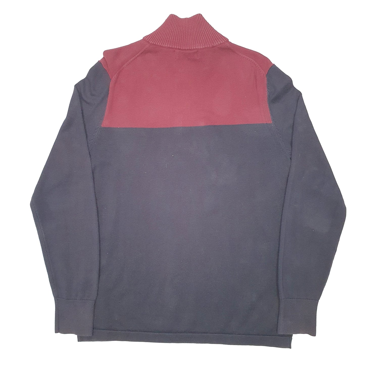 Mens Navy Nautica Knit Quarter Zip Jumper