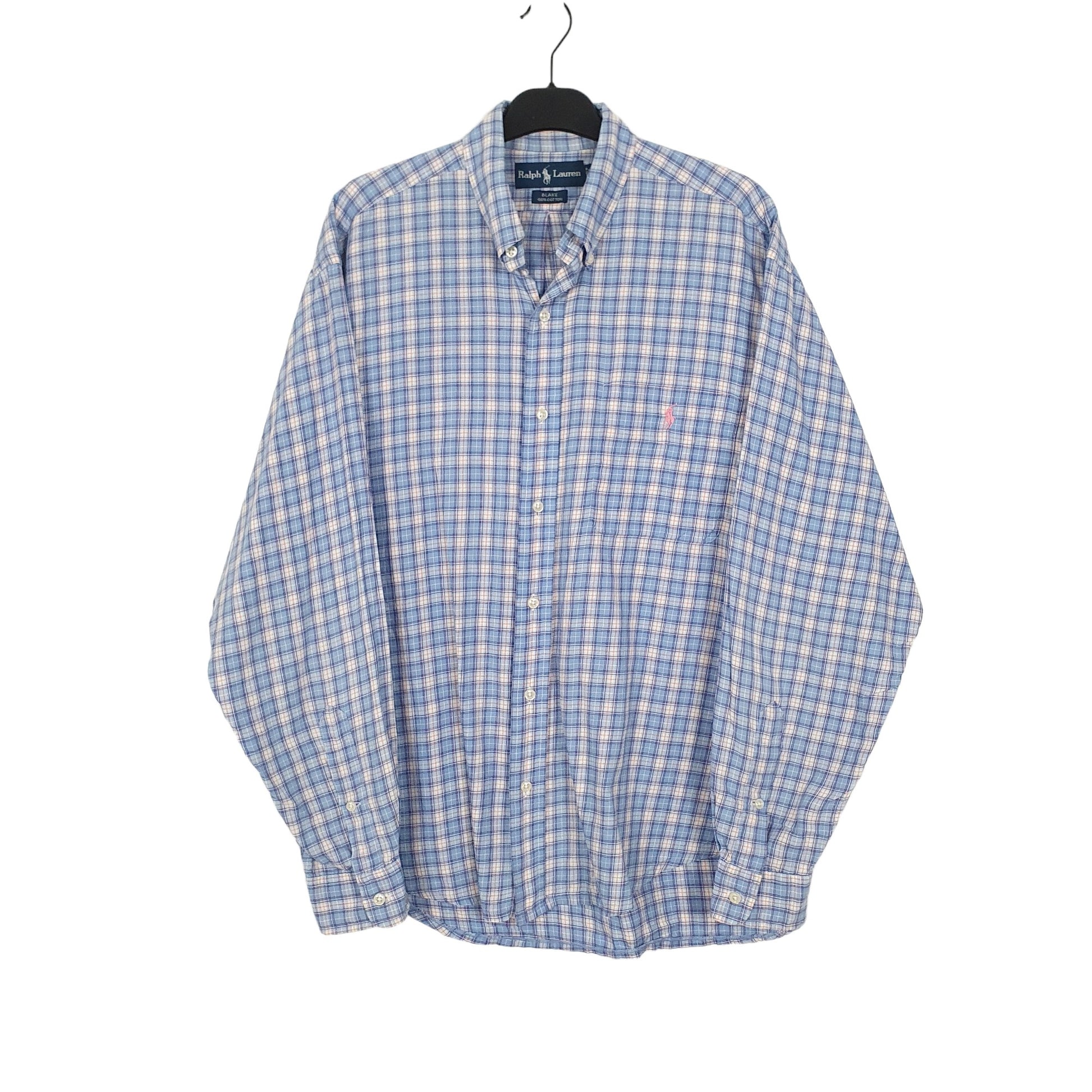 Ralph Lauren Long Sleeve Blake Fit Check Shirt Blue