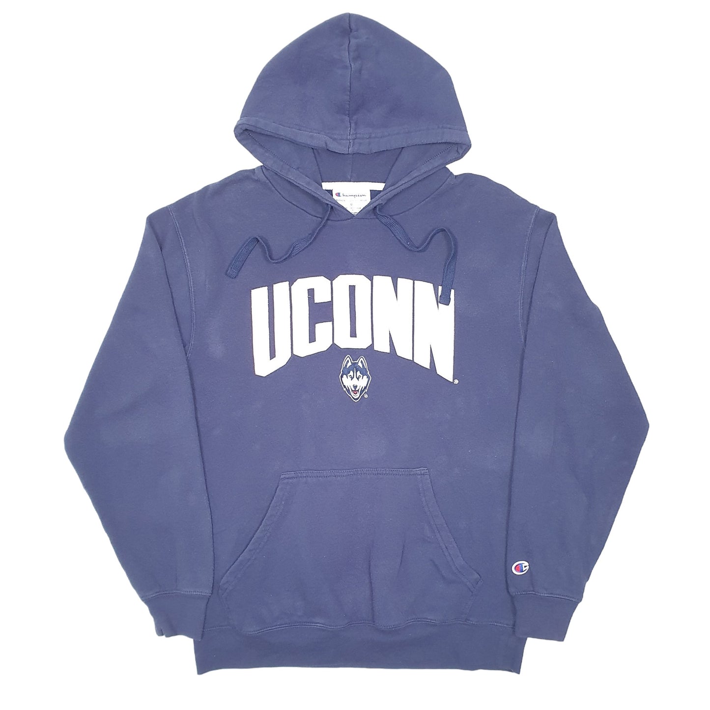 Mens Navy Champion Uconn Huskies Basketball College Hoodie Jumper