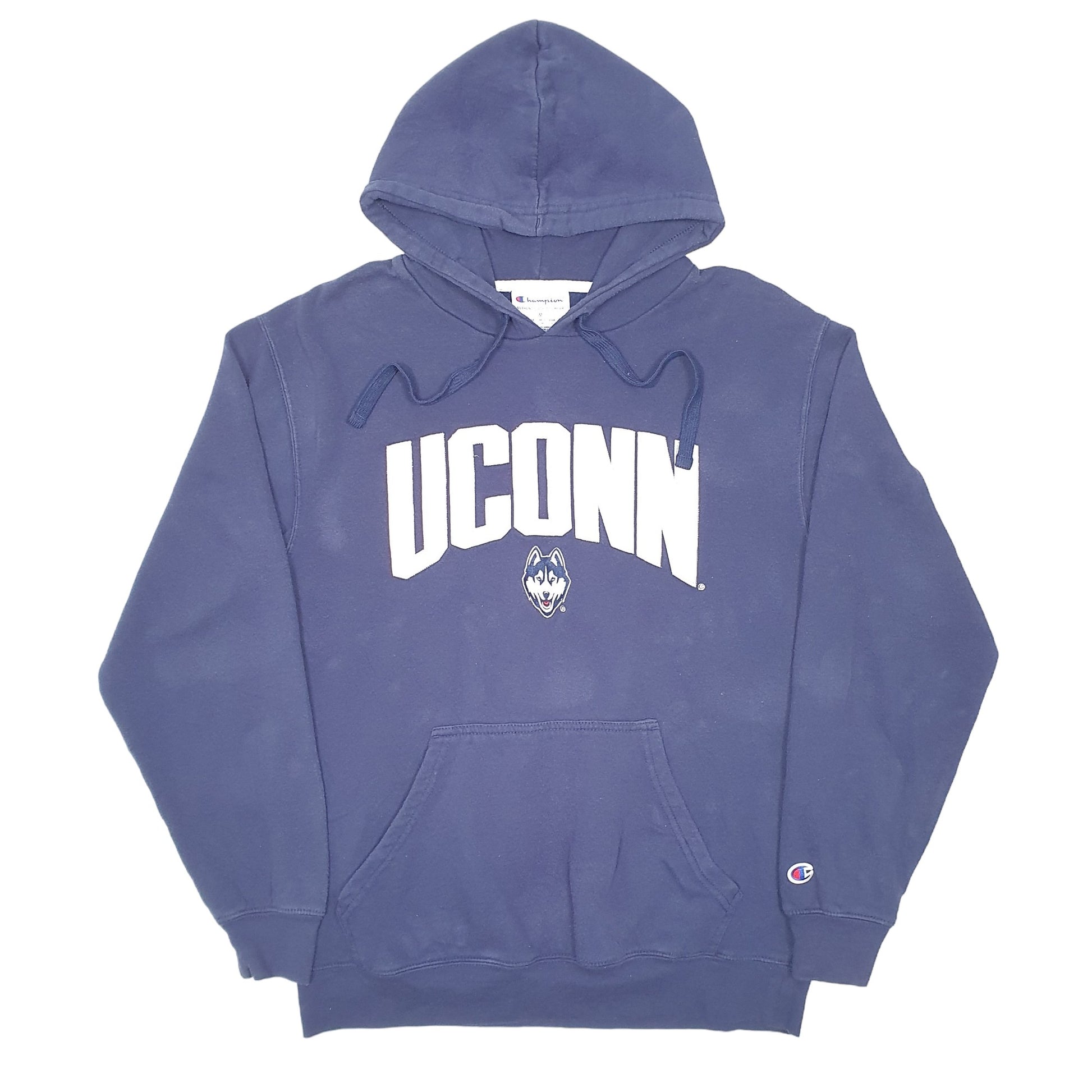 Mens Navy Champion Uconn Huskies Basketball College Hoodie Jumper