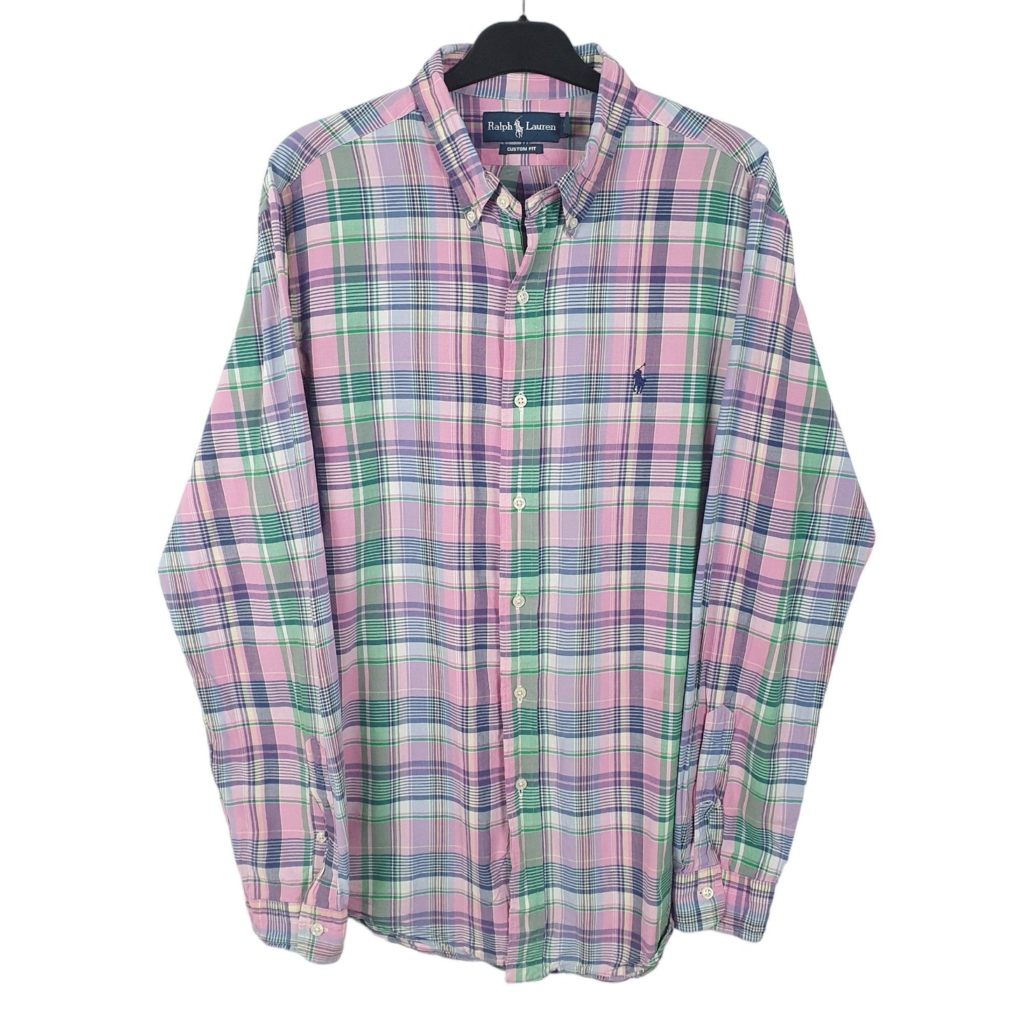 Mens Pink Ralph Lauren Madras Long Sleeve Shirt
