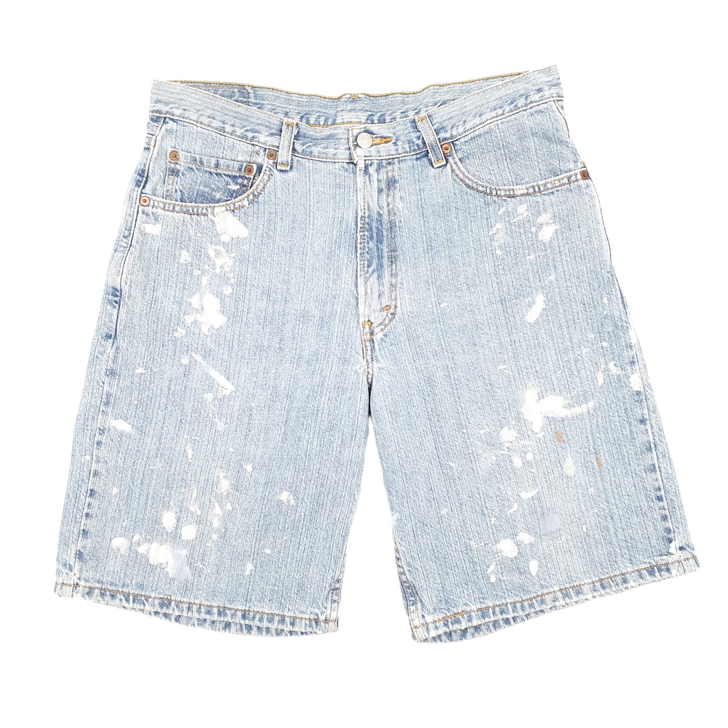 Levis 550 Relaxed Fit Blue Denim Jeans Shorts W34 Blue