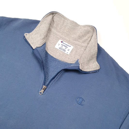 Champion Quarter Zip L Blue