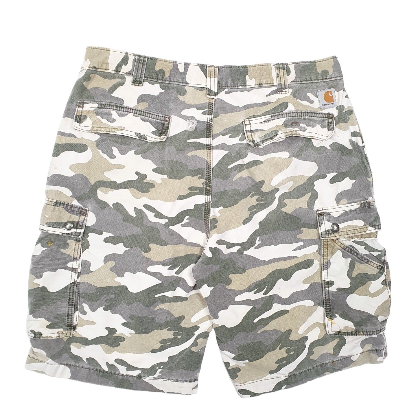 Mens Khaki Carhartt Combat Camouflage Cargo Shorts