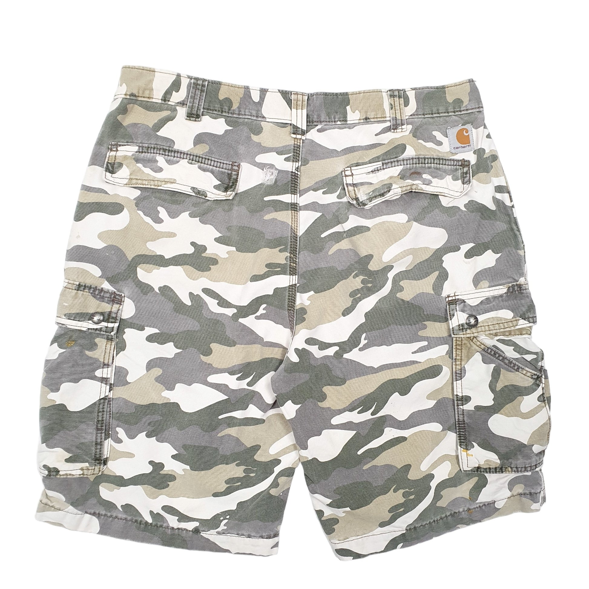 Mens Khaki Carhartt Combat Camouflage Cargo Shorts