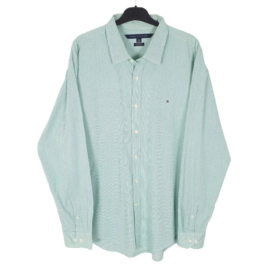 Tommy Hilfiger Long Sleeve Custom Fit Check Shirt Green