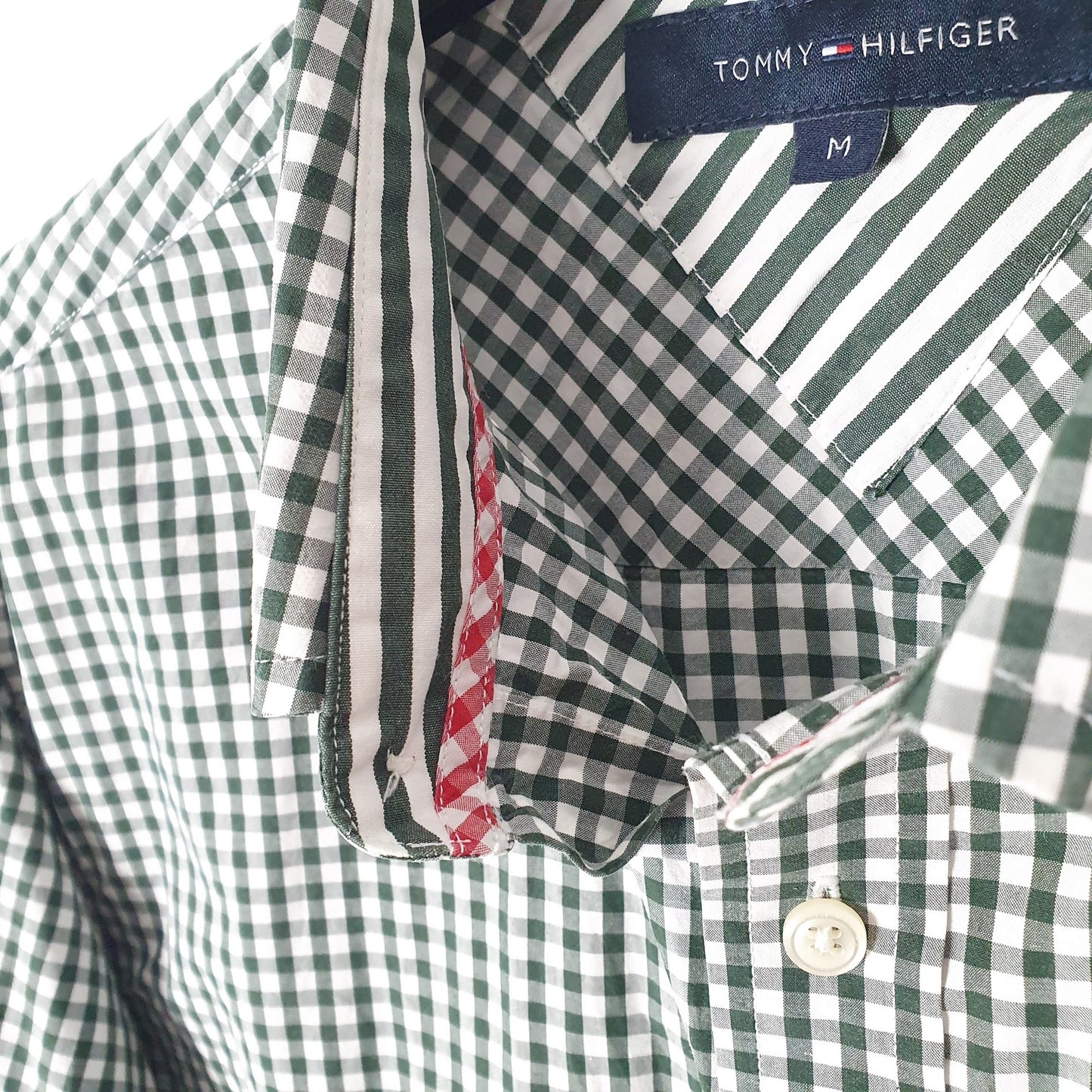 Tommy Hilfiger Long Sleeve Regular Fit Gingham Shirt White