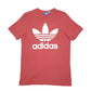 Adidas Short Sleeve T Shirt Burgundy