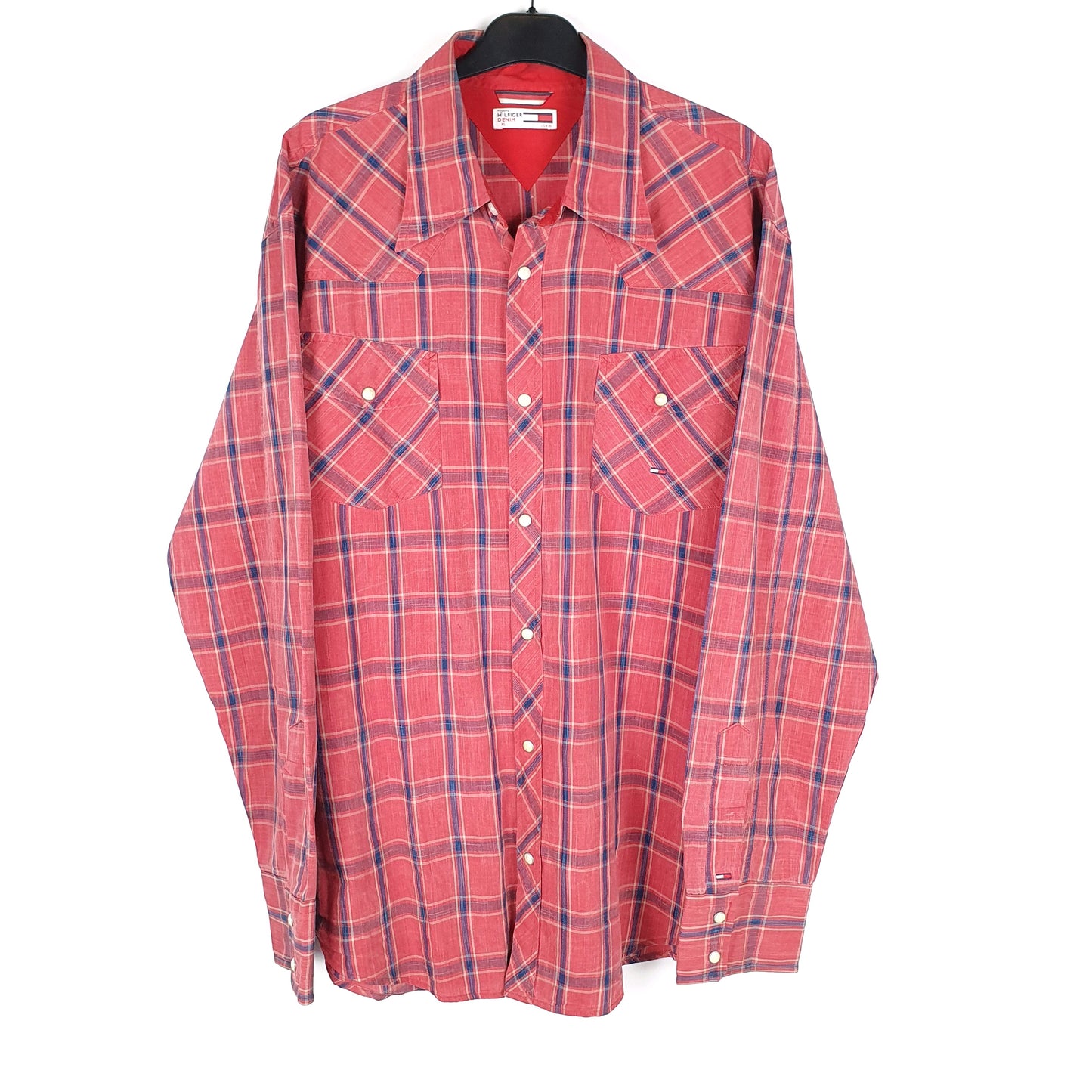 Red Tommy Hilfiger Long Sleeve Shirt