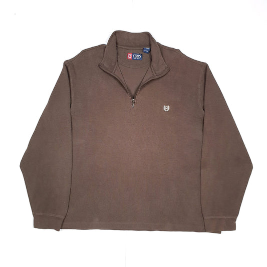 Brown Chaps Quarter Zip Jumper