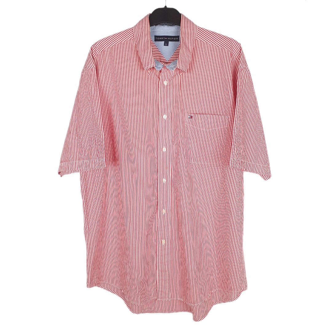 Red Tommy Hilfiger Short Sleeve Shirt