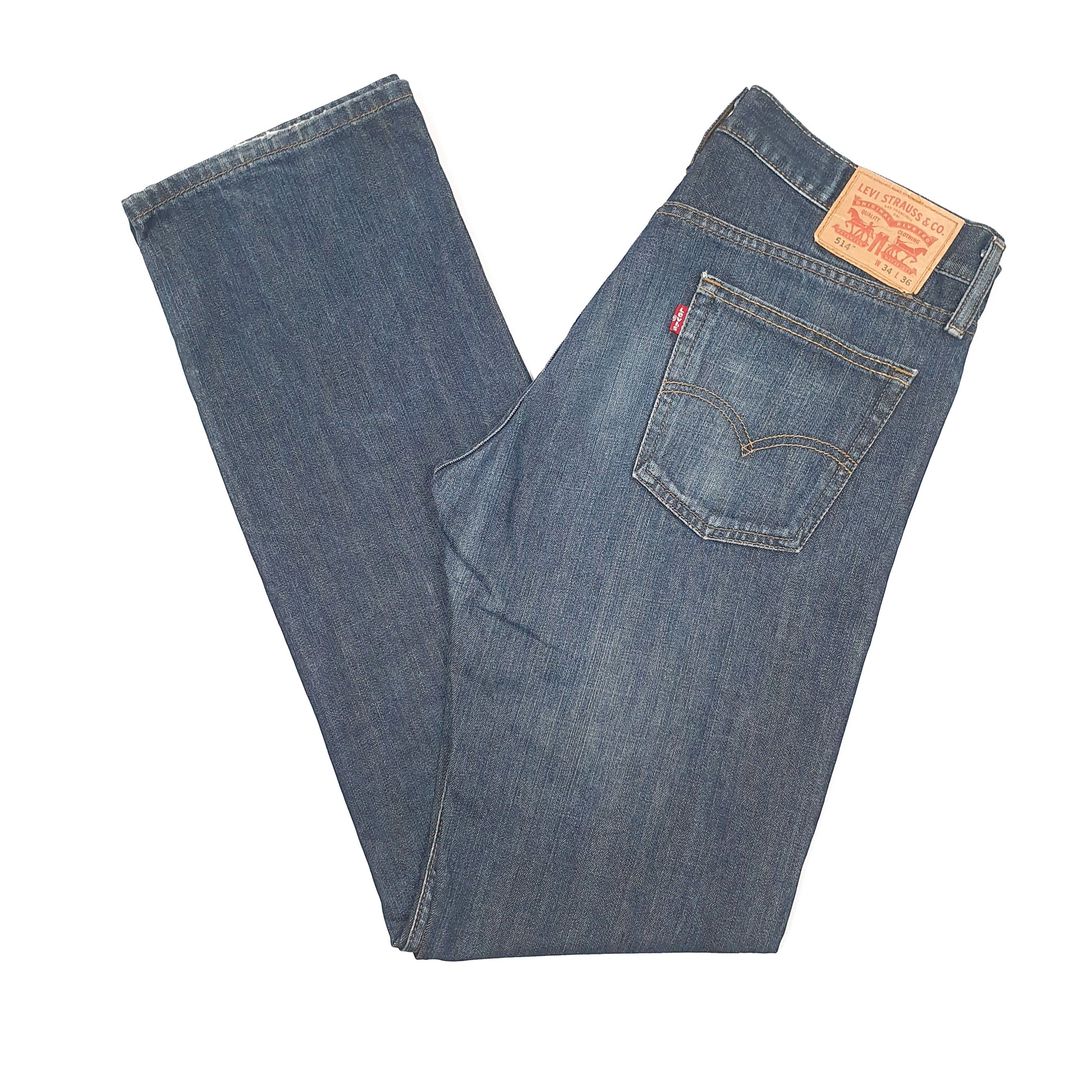 Levis 514 Straight Fit Jeans W34 L36 Blue