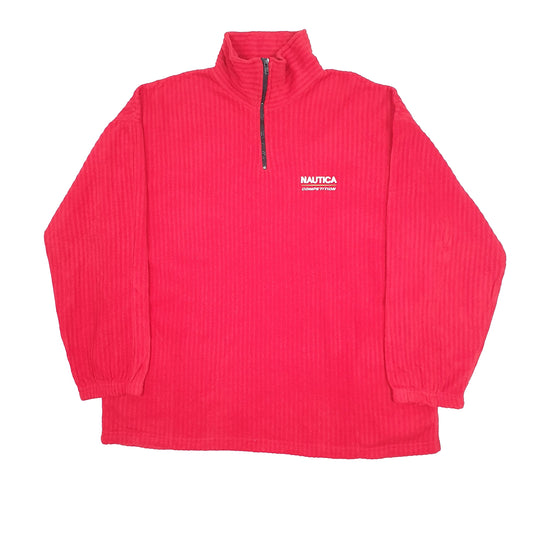 Nautica Competition Quarter Zip Fleece XL Red